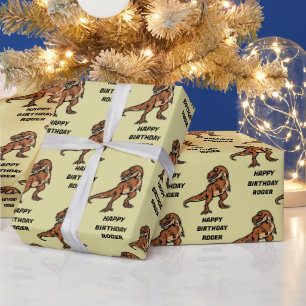 Personalisera T-Rex Dinosaurie Tyrannosaurus Födel Presentpapper