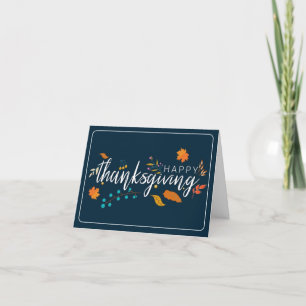 Personalisera Thanksgiving-kort - Blå bär Helgkort