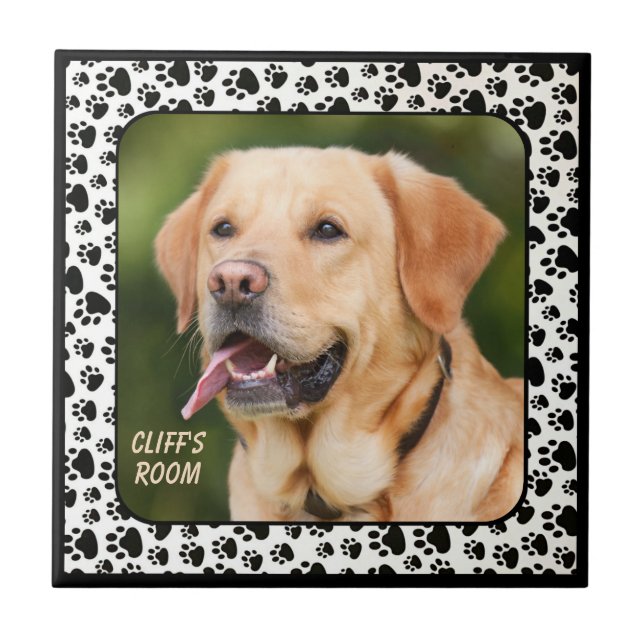 PERSONALISERA TILL PETS PHOTO CERAMIC TILE KAKELPLATTA (Framsidan)