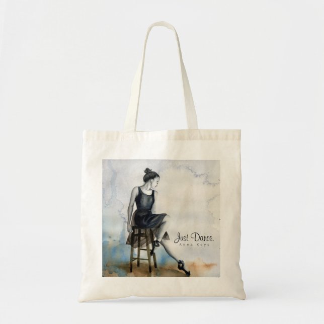 Personalisera Tote Bag Just Dance Ballet Ballerina Tygkasse (Framsidan)