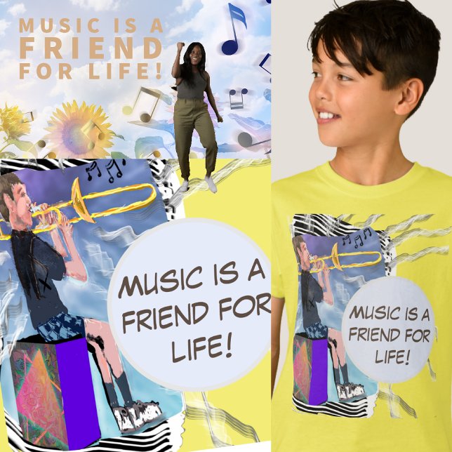 Personalisera Trombone Music är en vän till livet! T Shirt (Skapare uppladdad)