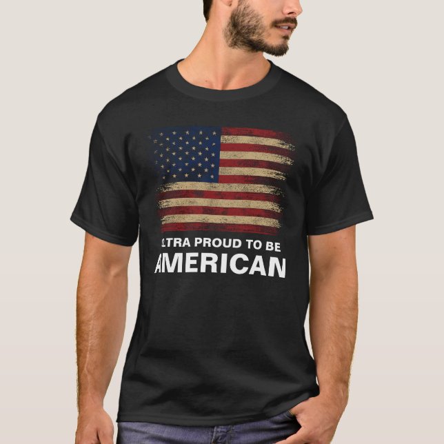 Personalisera - Ultra stolt amerikansk t-shirt (Framsida)