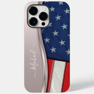 Personalisera USA flagga Faux Ro Guld Metall Swirl