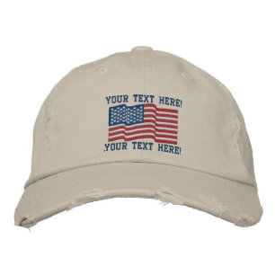 Personalisera USA Stars 'n Rand Embroized Cap Broderad Keps