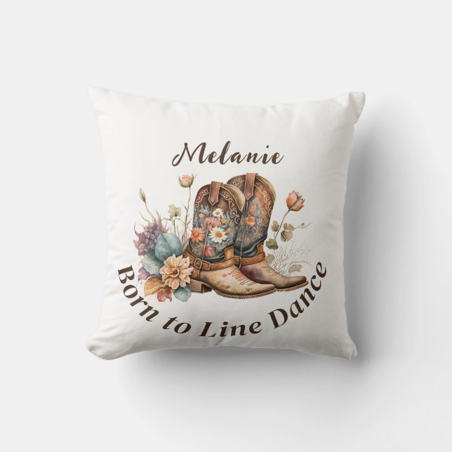 Personalisera västerländsk Boho Line Dance Kudde (Framsida)