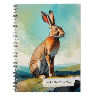 PERSONALISERA Vintage Kanin Anteckningsbok Journal