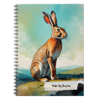 PERSONALISERA Vintage Kanin Anteckningsbok Journal