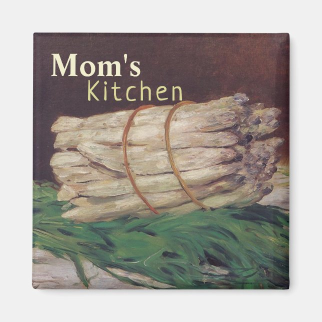 Personalisera Vintage Manet Bunch of Asparagus Magnet (Framsidan)
