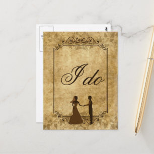 Personalisera Vintage papper bröllop Brud Groom ja Vykort
