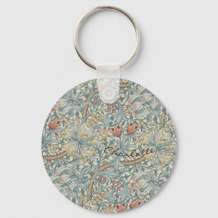 Personalisera Vintage William Morris Golden Lily Nyckelring