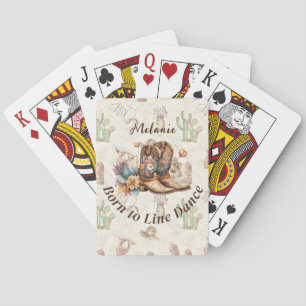 Personalisera Western Boho Line Dance Casinokort