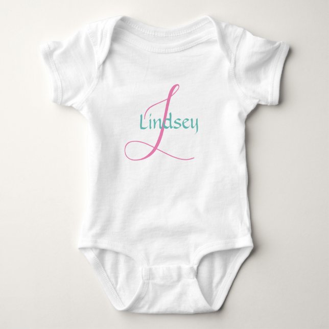 PERSONALISERAD BABY-BODY T SHIRT (Framsida)