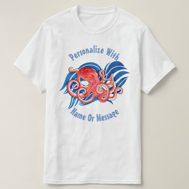 PERSONALISERAD Bläckfisk Tee (Design framsida)