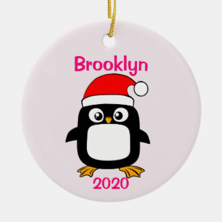 Personaliserad flickas julprydnad julgransprydnad keramik