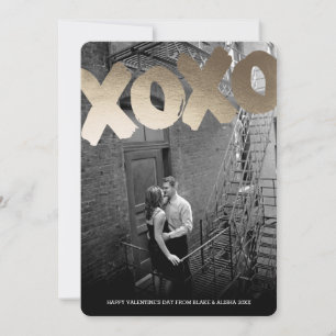 Personaliserad Luxe XOXO Valentine Julkort