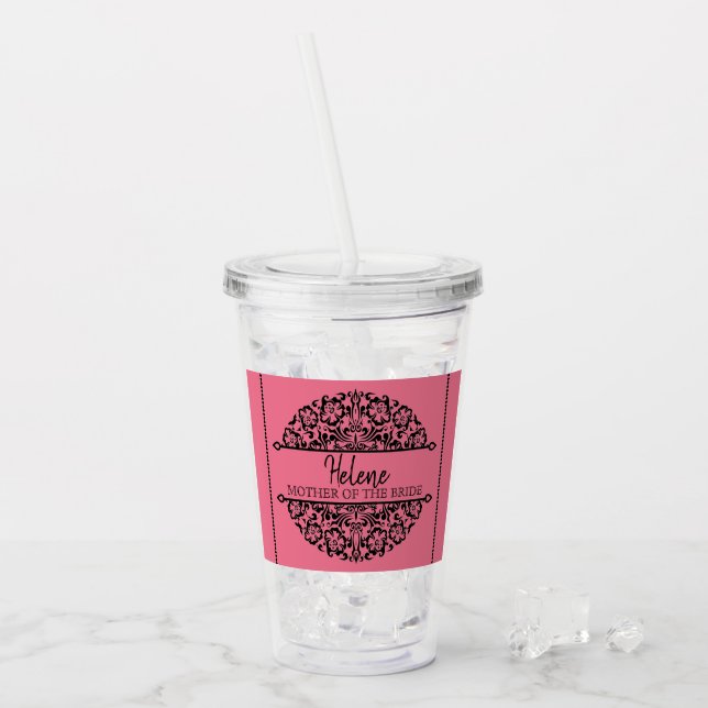 PERSONALISERAD MAMMA TILL BRUDEN AKRYLKOPP TAKE AWAY MUGG (Framsida Ice)