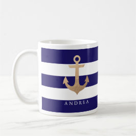 Personaliserad | Nautical Anchor Kaffemugg