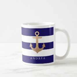 Personaliserad | Nautical Anchor Kaffemugg
