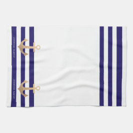 Personaliserad | Nautical Anchor Kökshandduk