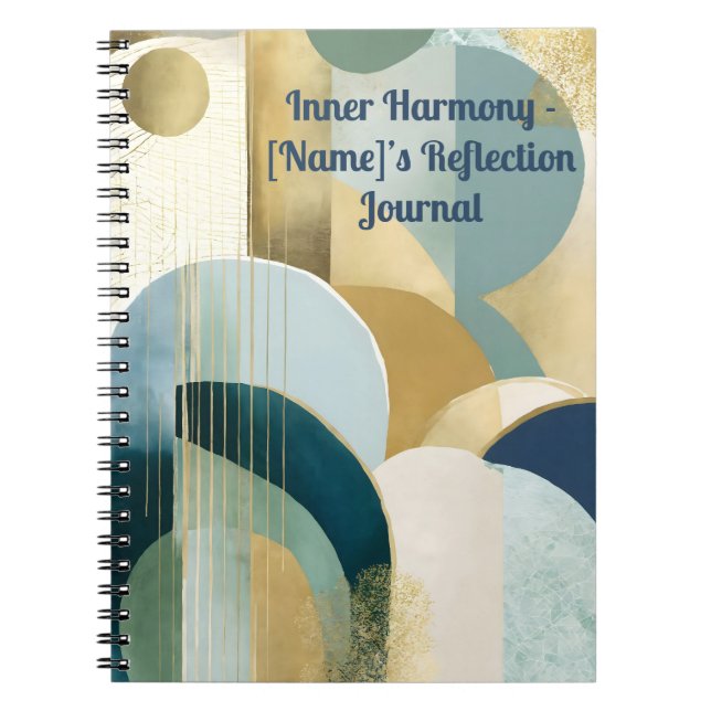 Personaliserad reflektionsjournal - "Inner Harmony Anteckningsbok (Framsidan)