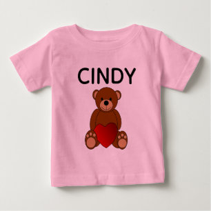  PERSONALISERAD ROSA NALLEBABY  T SHIRT
