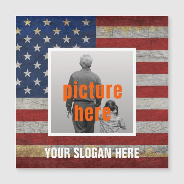 PERSONALISERAD SLOGAN LANDSTÄMNING ANPASSAD FLAGGA (Framsida)