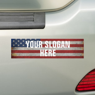 PERSONALISERAD SLOGAN LANDSTÄMNING ANPASSAD FLAGGA BILDEKAL