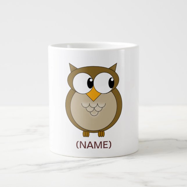 PERSONALISERAD UGGLA Specialmugg Jumbo Mugg (Framsidan)
