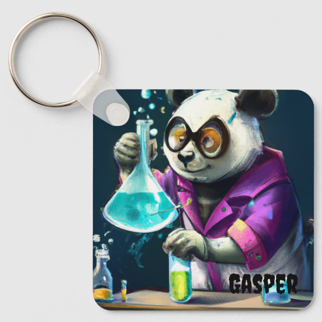 PERSONALISERAD VÄNLIG PANDA-POTIONSTILLVERKARE-NYC NYCKELRING (Framsida)