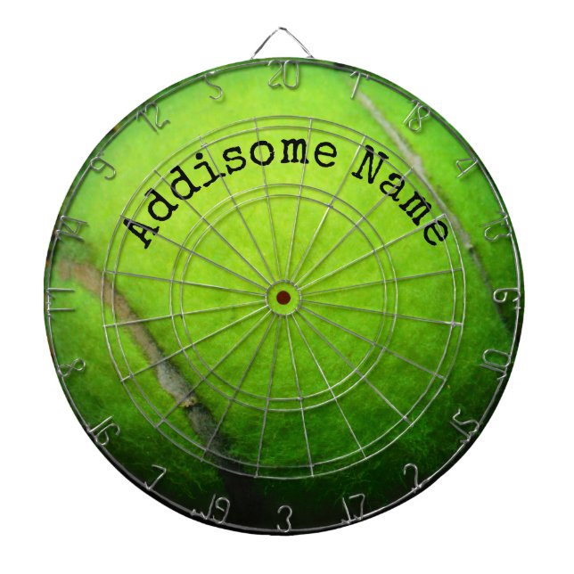 Personaliserar Monogrammed Gult Tennis Boll Darttavla (Framsidan)