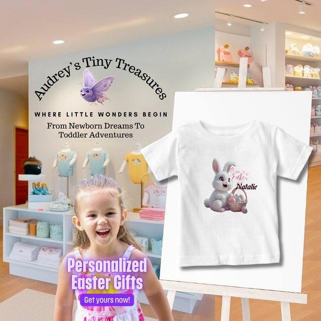 Personaliserat Påsk Baby T-Shirt (Skapare uppladdad)