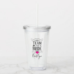 PERSONALISERAT TEAM BRUD BRUDPARTY TUMBLER TAKE AWAY MUGG