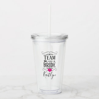 PERSONALISERAT TEAM BRUD BRUDPARTY TUMBLER TAKE AWAY MUGG