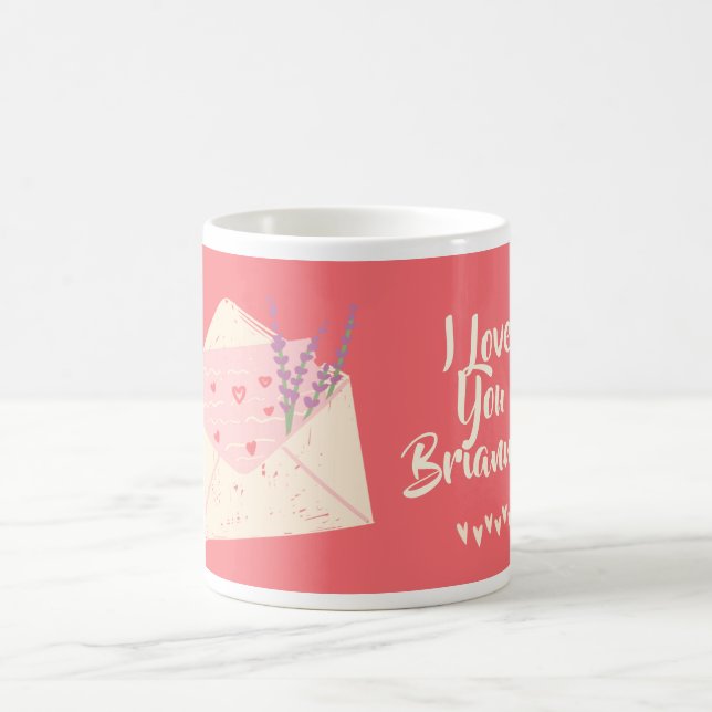 PersonaliseratI Kärlek Du Valentines day Mugg (Center)