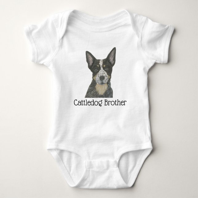 Personaliserbar blå kattlehund Heeler T Shirt (Framsida)