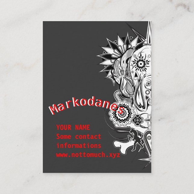 personaliserbara Great dane-kort Visitkort (Baksida)