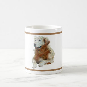 Personaliserbart målat Golden Retriever Mugg