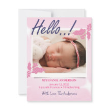 Personaliseringskort för födelsemeddelande