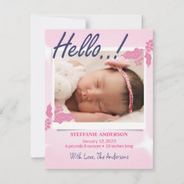 Personaliseringskort för födelsemeddelande