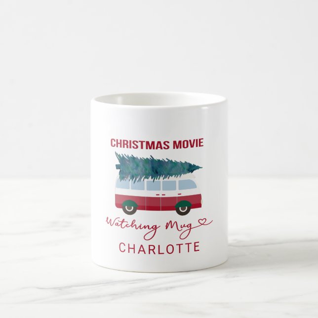 Personalisierbar- Christmas Movie Mug Watching Kaffemugg (Center)