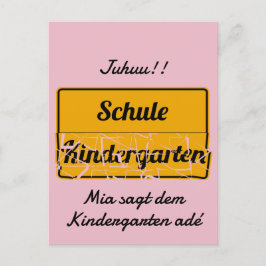 personalisierbar Einschulung mit Schultasche Vykort