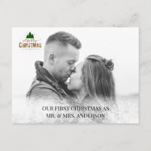 Personalisierbar Foto Karte Schneeflocken Vykort