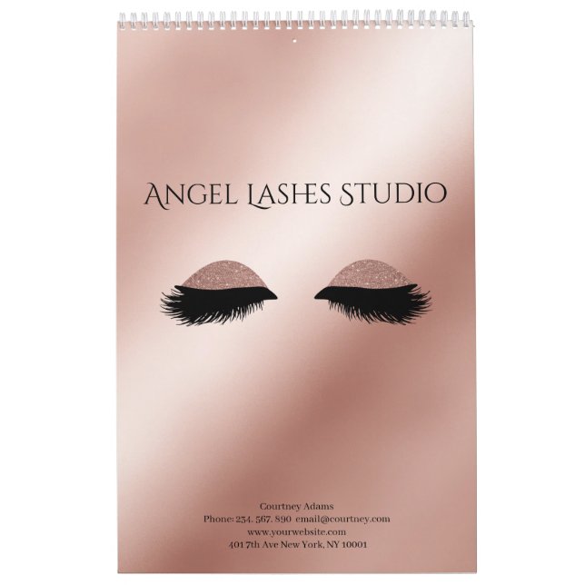 Personalisierbar Makeup Artist Eyelash Extensions Kalender (Omslag)