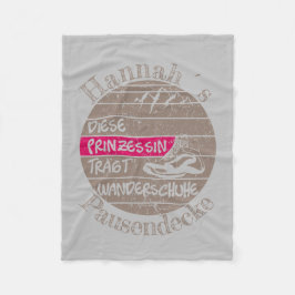 personalisierbar Namn Prinzessin Wanderschuhe Fleecefilt