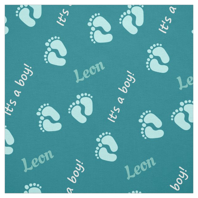 personalisierbare Stoffe mit Namen Baby Junge Tyg (Provkarta)