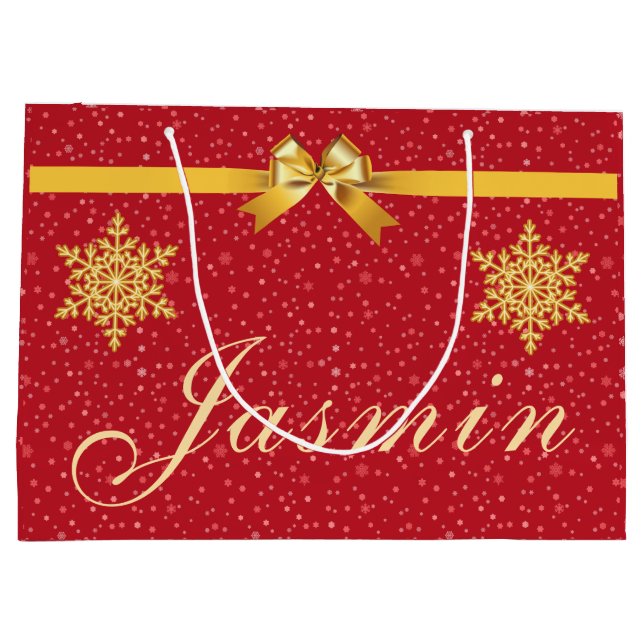 personalisierbare weihnachtliche Geschenktüte (Baksidan)