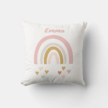 Personalisierbares Kissen mit Name und Regenbogen
