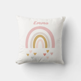 Personalisierbares Kissen mit Name und Regenbogen Kudde
