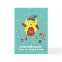 Personalisiert Süsse Weihnachts Eule