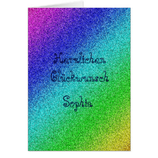 Personalisierte Geburtstagskarte Karten bunt Hälsningskort